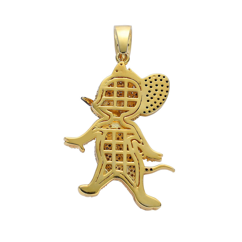 Luxury Moissanite Jerry Pendant Iced Out Bling Trendy Versatile Hip Hop Accessory Pass the diamond tester