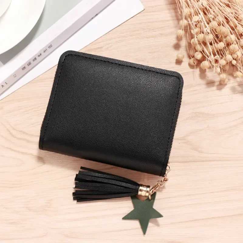 Wallet Women Ladies Mini Tassel Wallets Cute Short Zipper Lovely Pu Leather Coin Purse Female Hand Wallet XJ250624