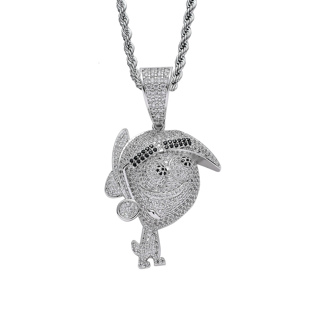 New Arrival Hip Hop Necklace Anime-Inspired Pendant Iced Out Design High-Class Moissanite Necklace Pass the diamond tester