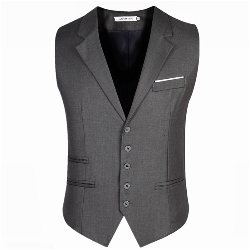 Dress Vests For Men Slim Fit Mens Suit Vest Male Waistcoat Gilet Homme Casual Sleeveless Formal Business Jacket Plus Size M-6XL 250614CJ