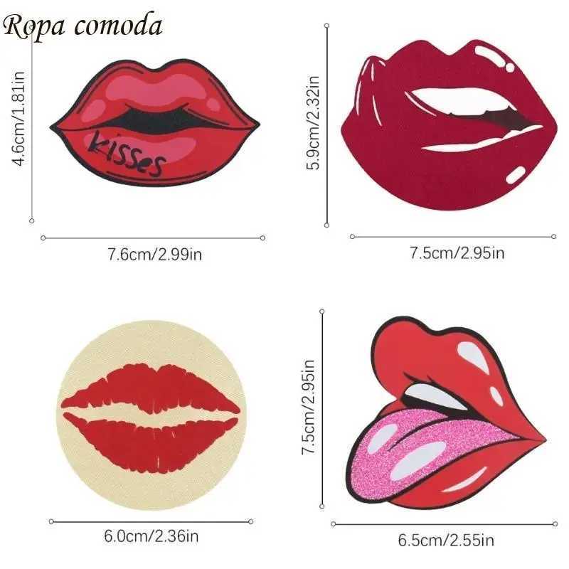 MXMA Kisses Pasties Rave Party Sticky Bras Nipple Cover Disposable Pasty Breast Petal W250624