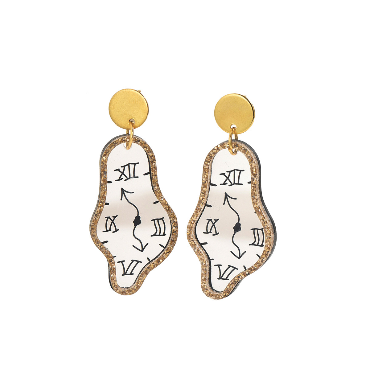 Fashion Style Women's Personality Clock Design Sense Stud High-End Earrings For Women