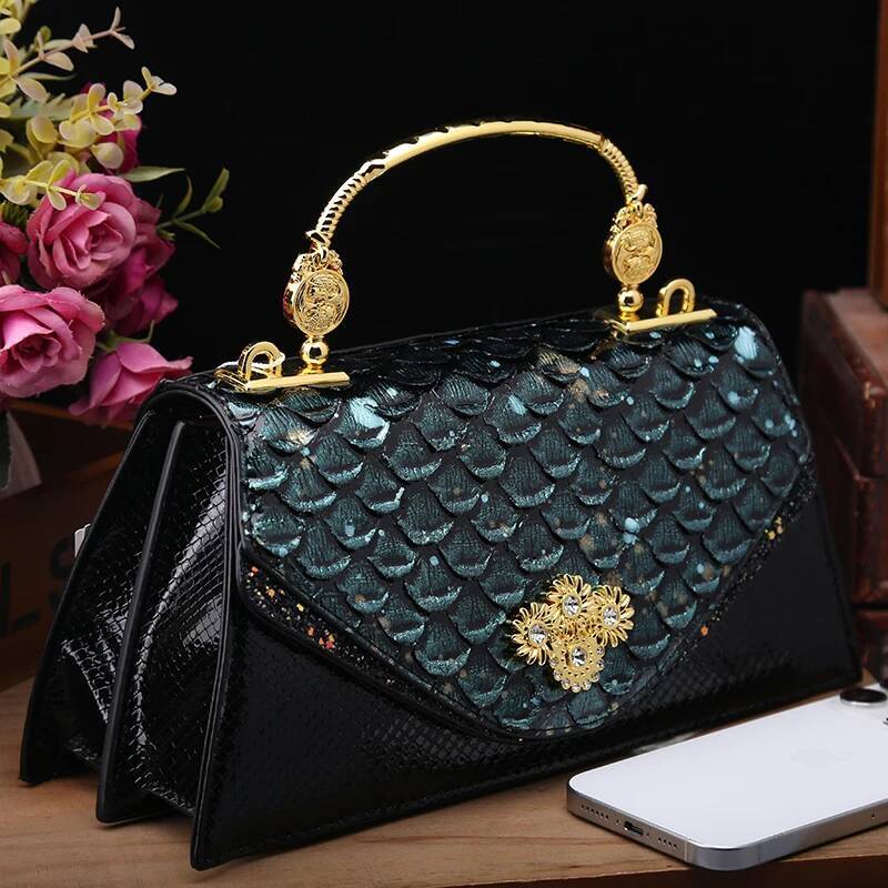 Leather Women's 2025 New Diana Handbag Senior Sense Retro Fashion Single Shoulder Crossbody Bag