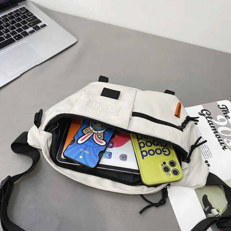 Chest Pack Street Trend Waist Bag Unisex Outdoor Sports Fanny Pack Woman Shoulder Crossbody Bag Fashion Nylon Belt Bag Purse 250623