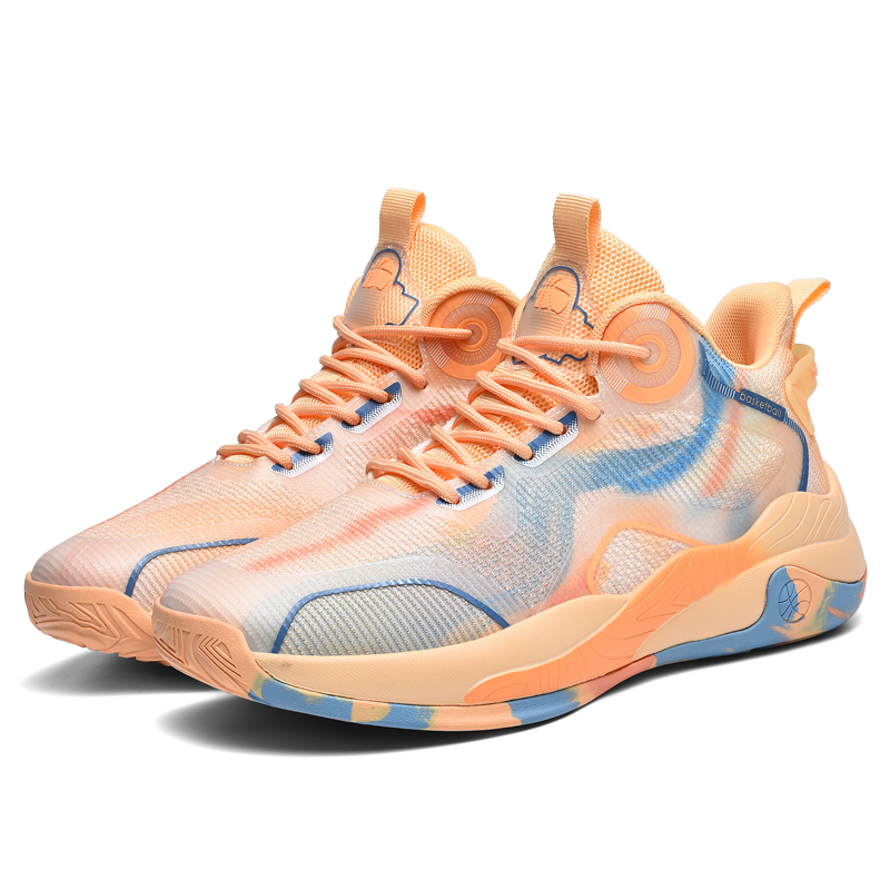 8877-High-top New Style Basketball Shoes Chinese Breathable Anti-slip Outdoor Sneakers Fitness Running Training Sneakers