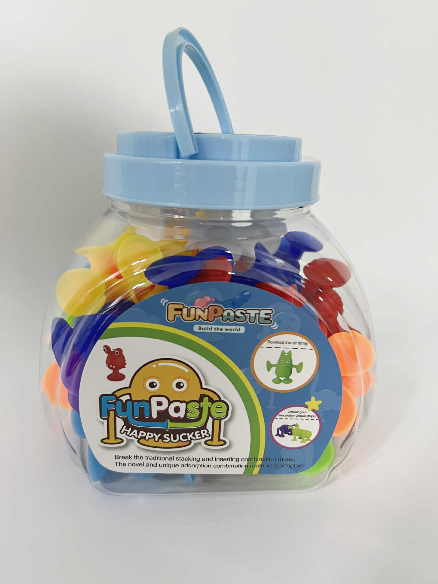 Suction Cup Building Blocks with Large Particles, Suction Stick, Sticky Fun, DIY Suction Cup Puzzle Toys for Children