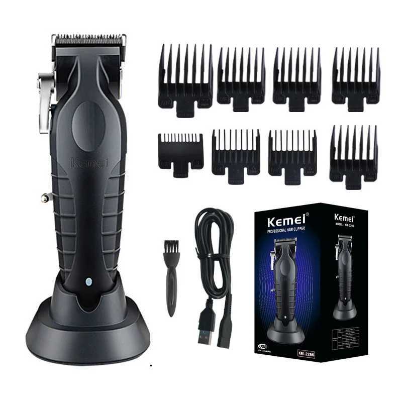 KM2296 Kemei Original Professional Rechargeable Hair Trimmer Adjustable Hair Clipper USB Carving Barber Salon XJ250624