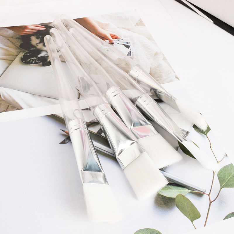 Facial Mask Brush Kit Makeup Brushes Eyes Face Skin Care Masks Applicator Cosmetics Home DIY Facial Eye Mask Use Tools Clear Handle