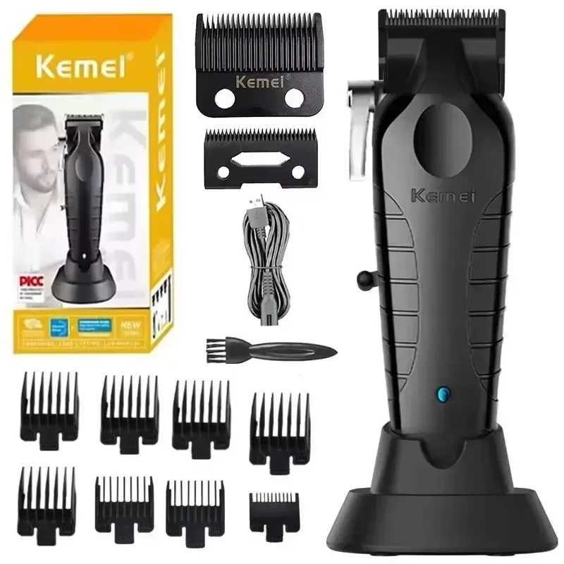 Kemei 2296 Professional Hair Clipper Men Adjustable Beard Electric Hair Trimmer Rechargeable Hair Cutting Machine Barber Tool XJ250624