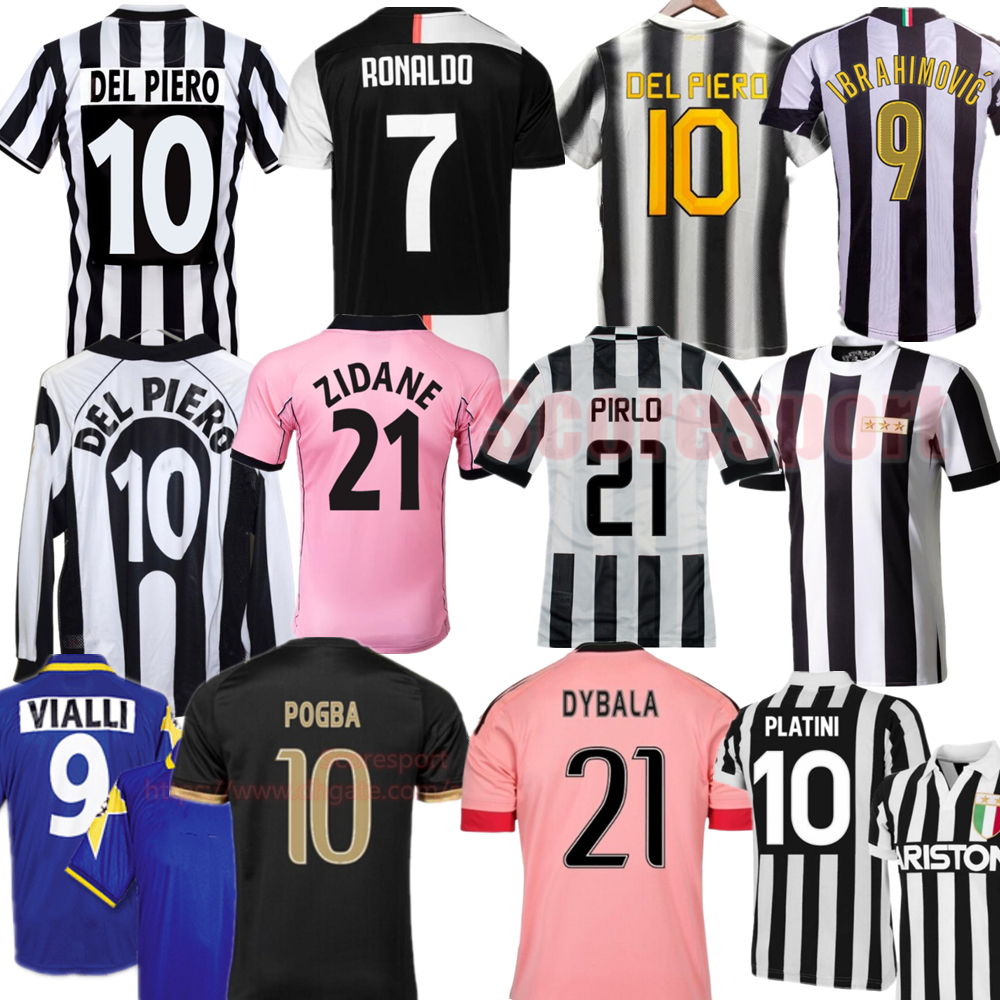DYBALA PLATINI 84 85 Vintage Soccer Jerseys POGBA CHIELLINI 15 16 Away Pink VIALLI DEL PIERO 95 96 97 98 99 PIRLO Classic Football Shirt MARCHISIO 11 12 13 14 Retro Kit