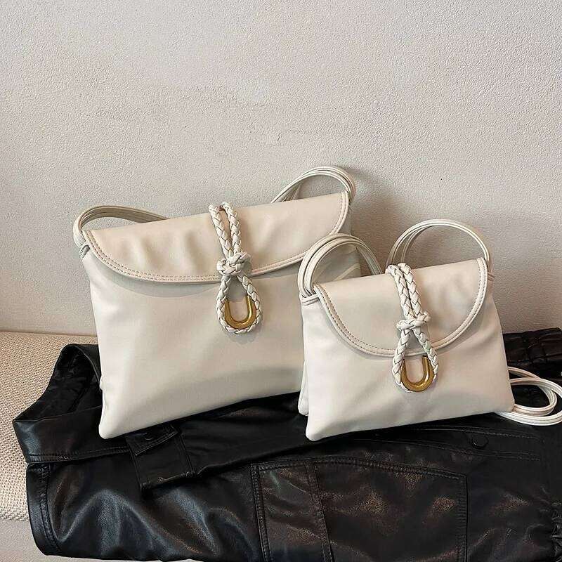 New Classic Fashion Shoulder High-End Soft PU Commuter Bag, Large-Capacity Textured Women's Messenger Bag