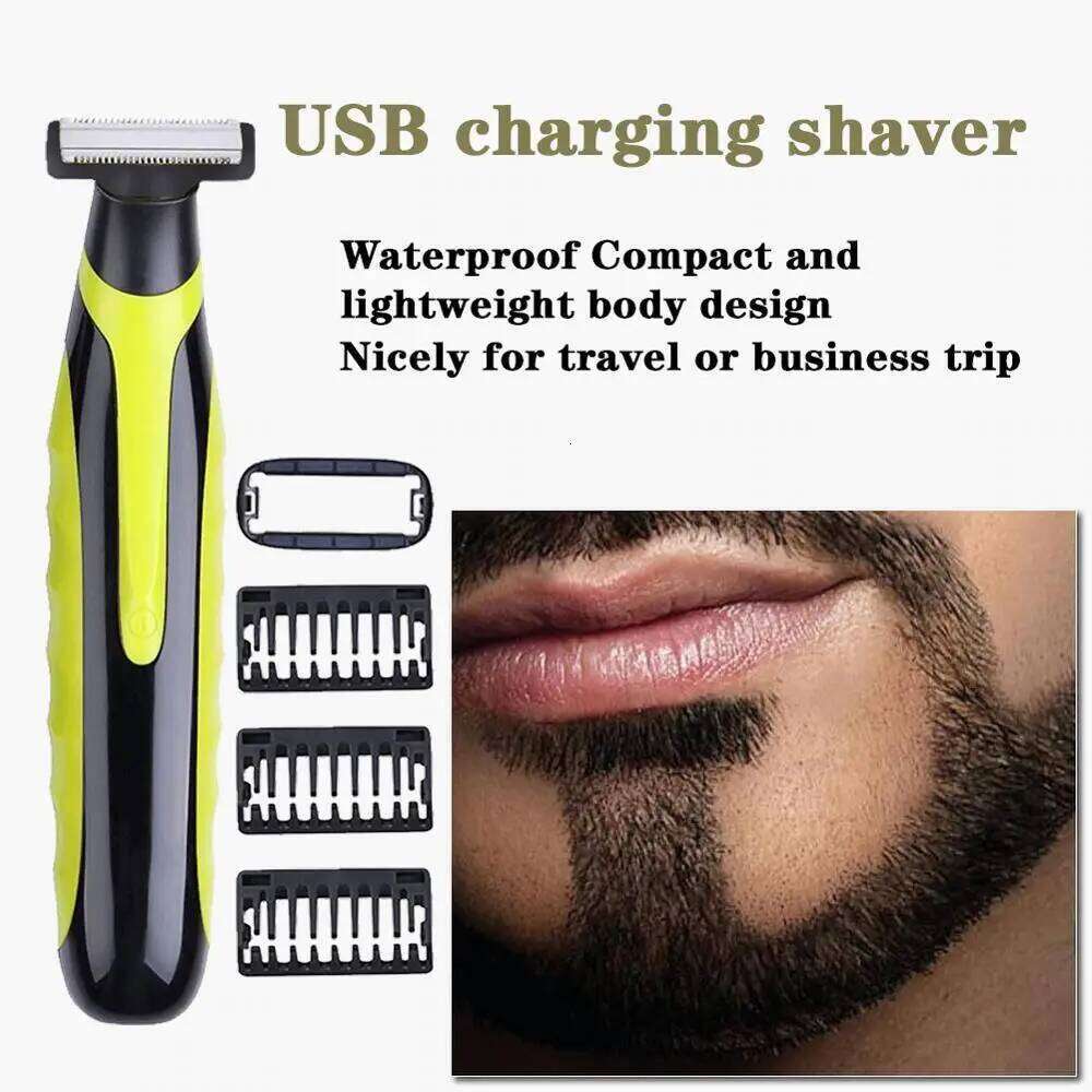 Electric Shaver USB Rechargeable Safety Razor Washable Beard For Men Small T Knife Trimmer Portable Shaving Hine