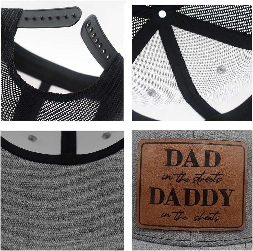 TO Be Dad Street in The Sheets Hat Daddy Leather Patch Baseball Cap Gifts for Him Father's Day Birthday