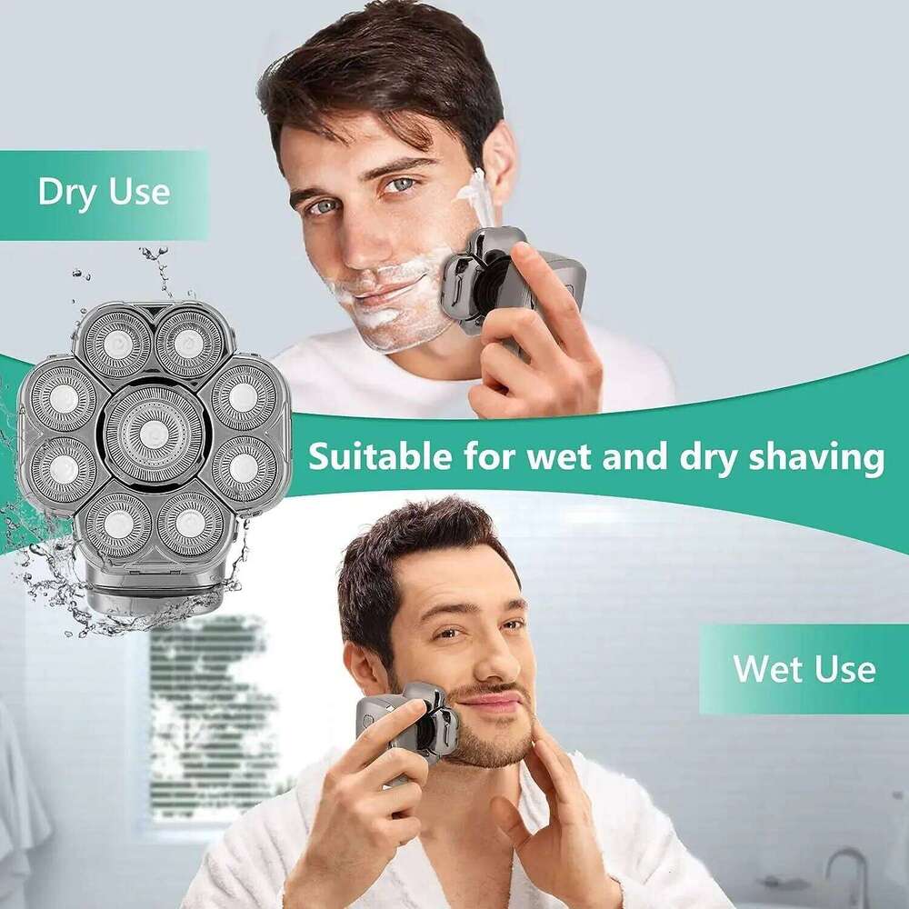 9D Super Electric Shaver 6 In 1 Grooming Kit Waterproof LED Display Wet/Dry Mens Rechargeable Hair Trimmer Razor