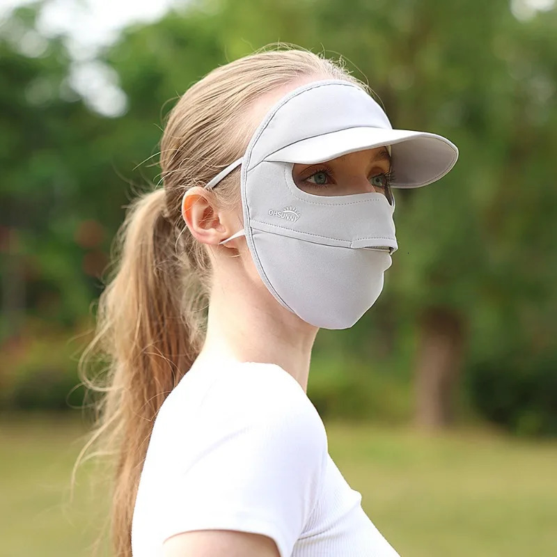 OhSunny Sunscreen Mask UV Protection Full Face Cover Brimmed Women Summer Cool Balaclava UPF2000 for Outdoors Cycling 250624
