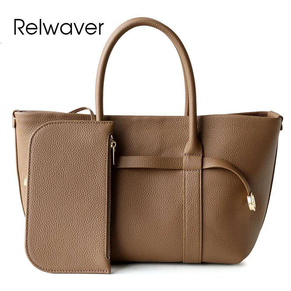 Luxury Designer bags Relwaver women handbag genuine leather top handle 2025 autumn winter changing shape tote commuting ladies hand bag