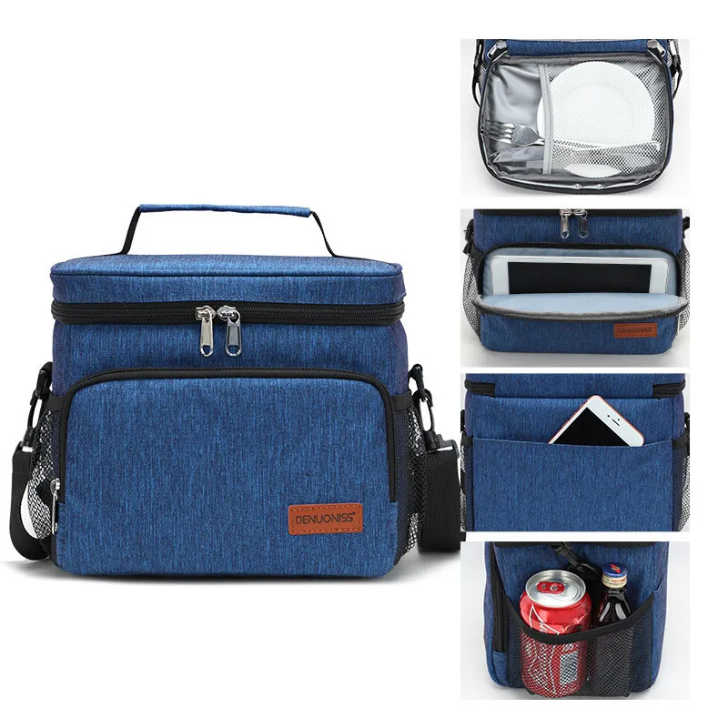 Portable Lunch Bag Waterproof Insulated Cooler Food Handbags Multifunctional Fruit Cola Beer Ice Bags for Student Office Staff 250624