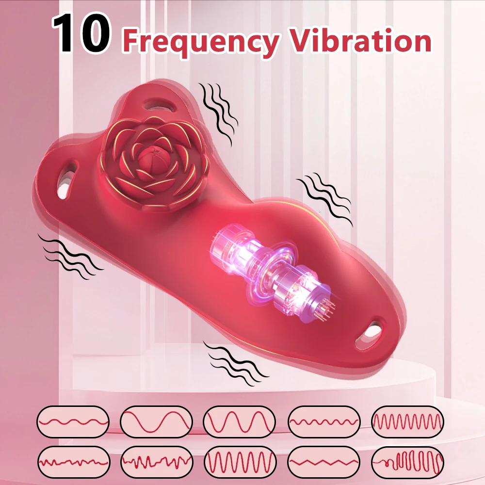 Wearable Panty Rose Vibrator Clitoral Stimulator G Spot Butterfly Vibrating Adult Mastrubator Sex Toys Games for Women Couples 250624