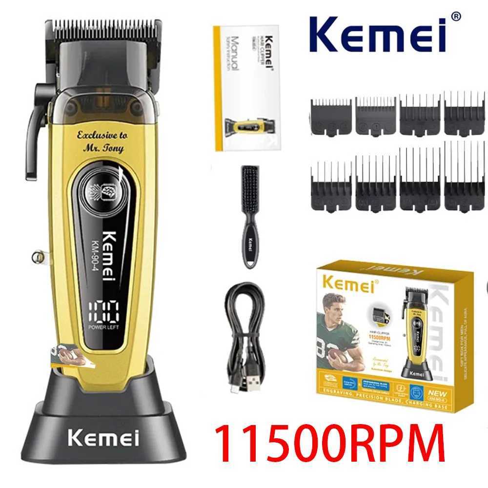 Kemei 2299 90-4 1102 11500RPM Rechargeable Hair Clippers Barber Cordless Hair Trimmer Electric Shaver Men Hair Cutting MachineXJ250624