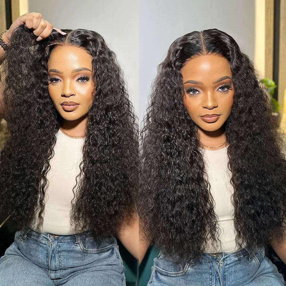 Deep 13x6 Frontal Invisible Strap 360 HD Full Glueless 30 Inch Water Wave Lace Front Wig Human Hair