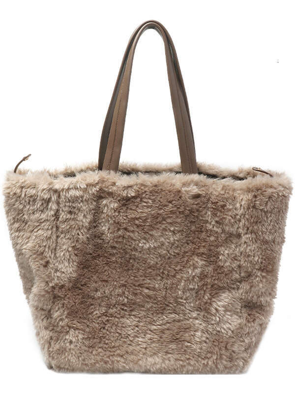 Plush Tote Winter Furry Bag Large Capacity Shoulder Handbag New High end Feel