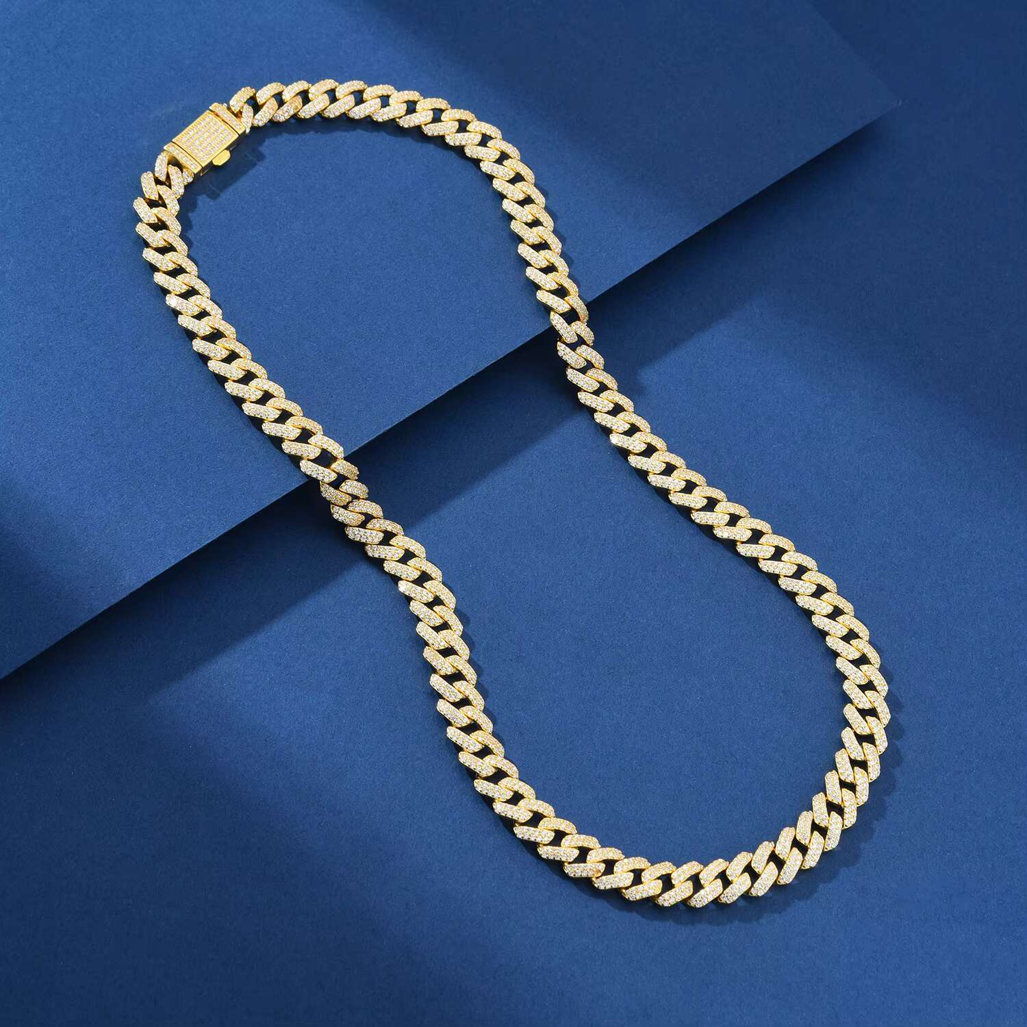 Moissanite Cuban Link Chain Custom Jewelry Miami Real 925 Sterling Silver Cadena Cubana Diamond Cut Hip Hop Necklaces Gifts