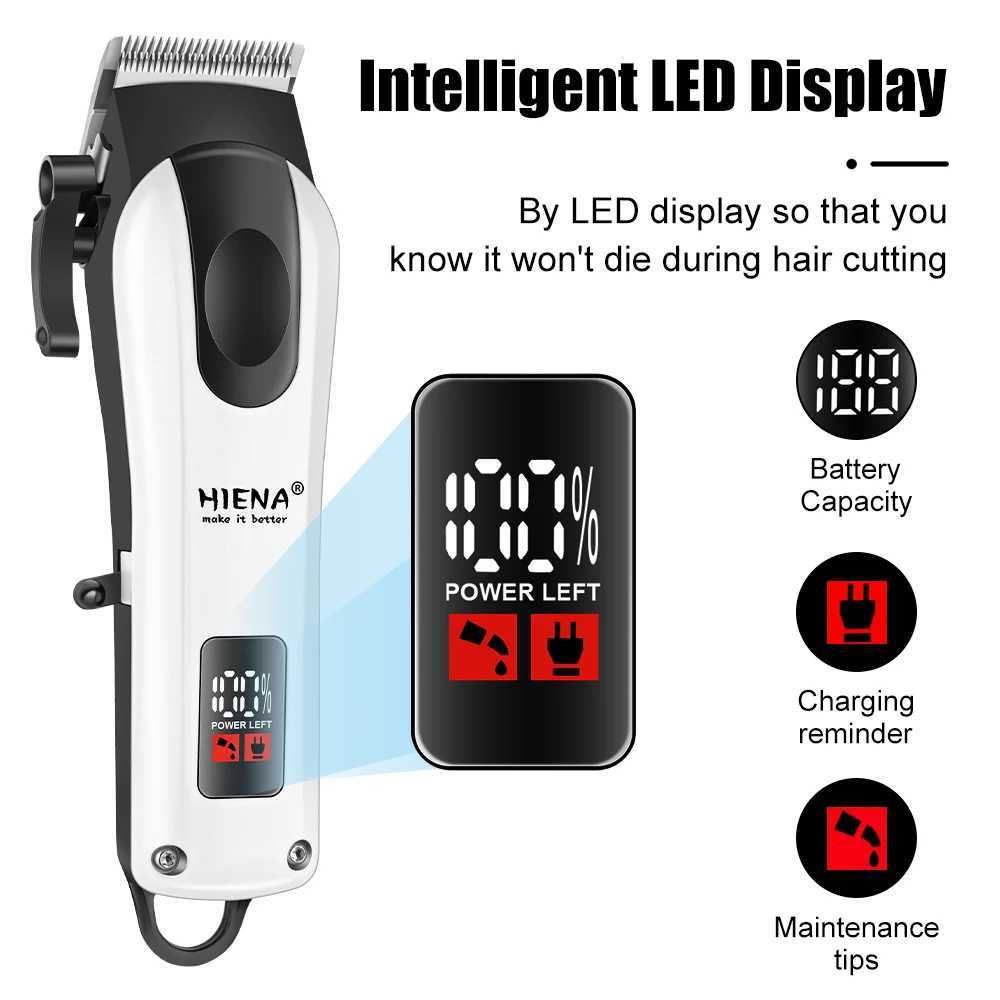 HIENA Professional Hair Clipper Hair cutting machine Rechargeable Hair Clippers Blade Cordless Electric Hair Trimmer Men Barber XJ250624
