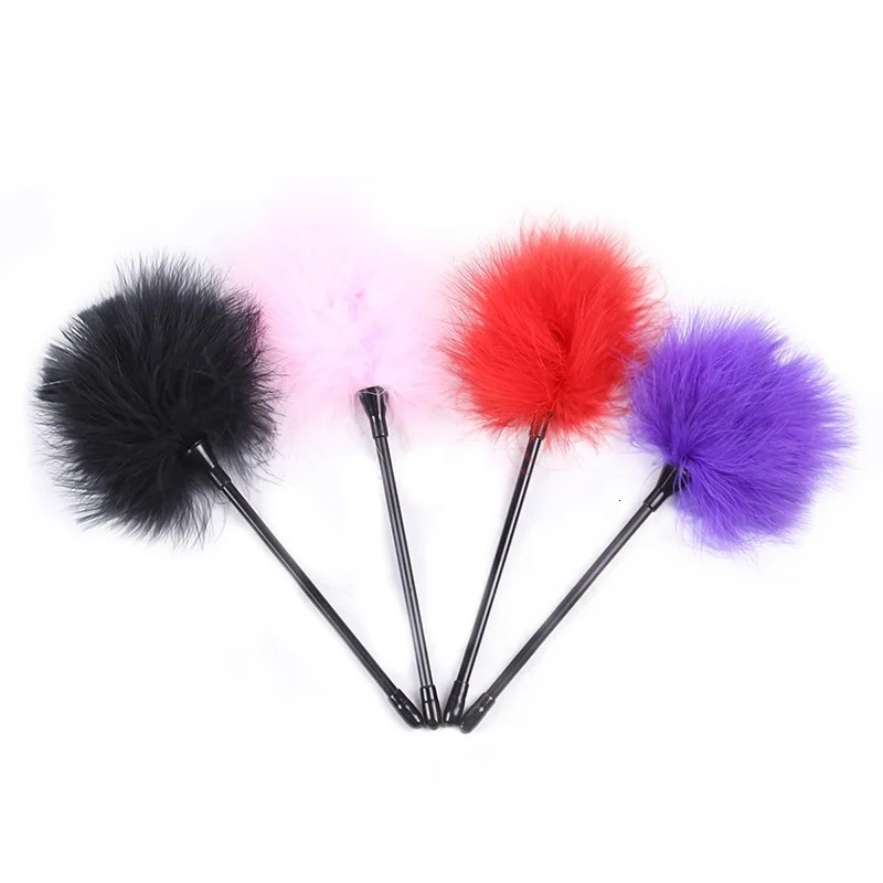 BDSM Set Sexy Leather Plush Erotic Handcuffs Flirt Feather Stick Bondage Kit Exotic Accessories Adult Games Sex Toys For Couples 250624