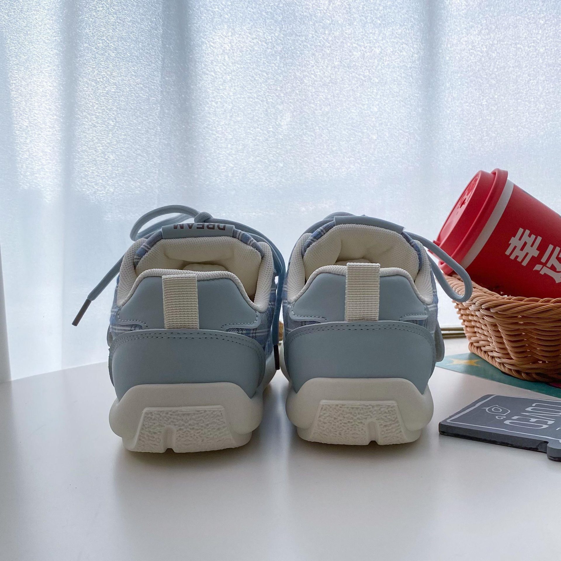 Designer casual shoes Velcro Lace-up 2025 Women's German Training Spring Chic Niche Sports Leather White Sneakers