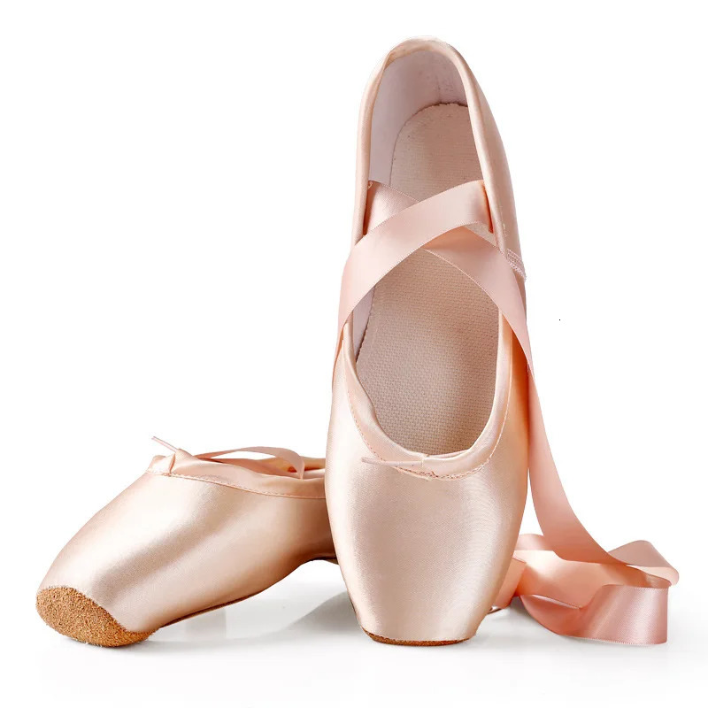 Women Professional Ballet Dance Shoes Child and Adult Pointe with Ribbons Woman Zapatos Mujer Sneakers 250624