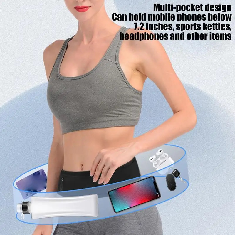 Slim Running Pouch Belt Adjustable Bag Waist Slim Fanny Pack Large Capacity Outdoor Sports Equipment Organizer Runners Pouch For 250624