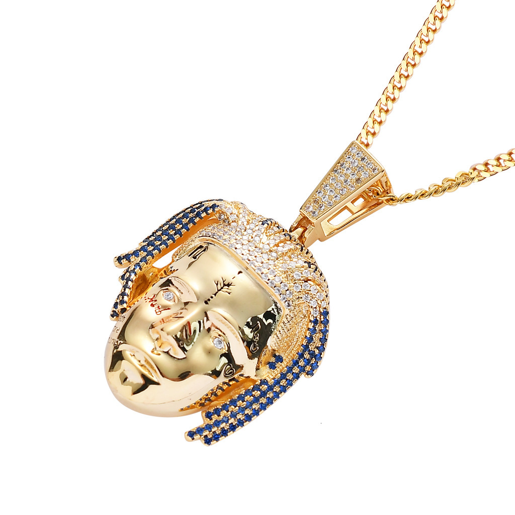 Luxury Moissanite Jewelry Iced Out XXXTentacion Headshot Pendant Hip Hop Men's Stylish Brand Personalized Accessory Pass the diamond tester