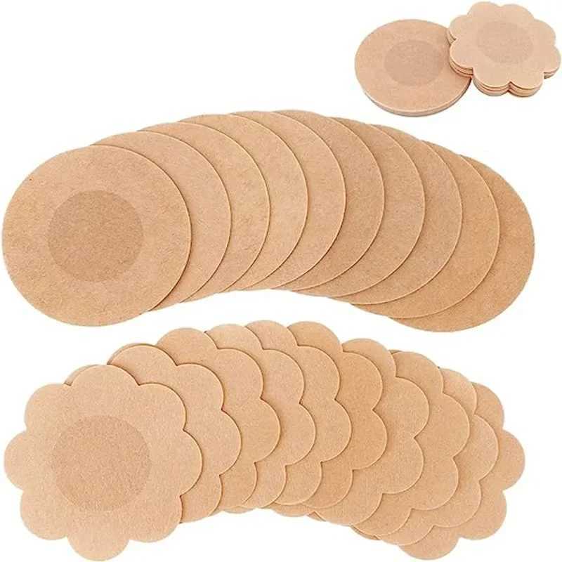 100Pcs Nipple Sticker Disposable Invisible Chest Sticker Non-woven Bra Breast Patch Bra-less Pasties Pad Nipple Cover Stickers W250624