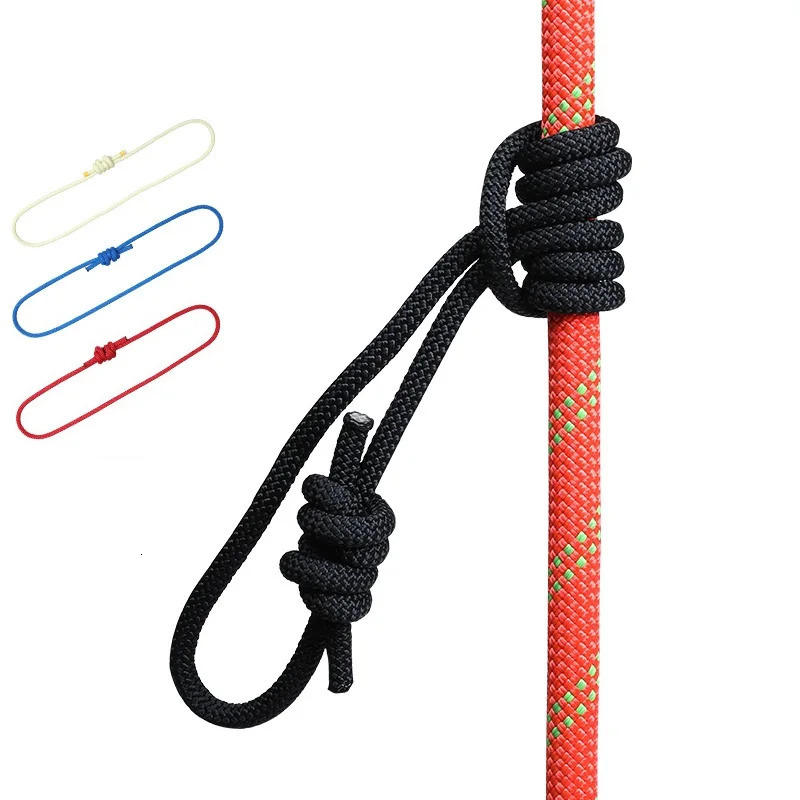 Outdoor 6mm Prusik Cord Rope 120cm Length Accessory Durable Heat Resistant Polyester Nylon Rock Climbing 250611