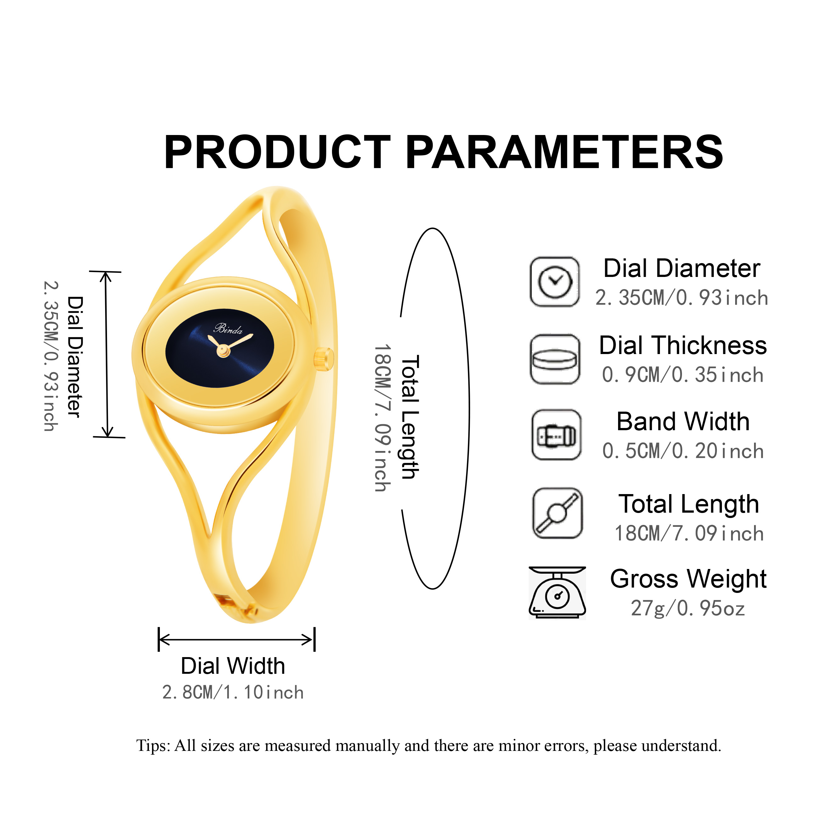 Slim Bracelet Quartz Watch for Women Gold Silver Case Elegant Analog Bangle Wristwatch Fashion Minimalist Timepiece for Daily Wear Gift