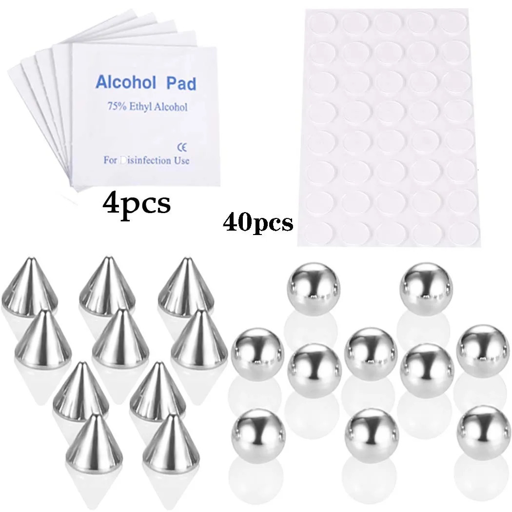 Stainless Steel Piercing Stud Set Nose Ring Sticker Pack Eyebrow Lip Non Piercied Earring Lot 250613