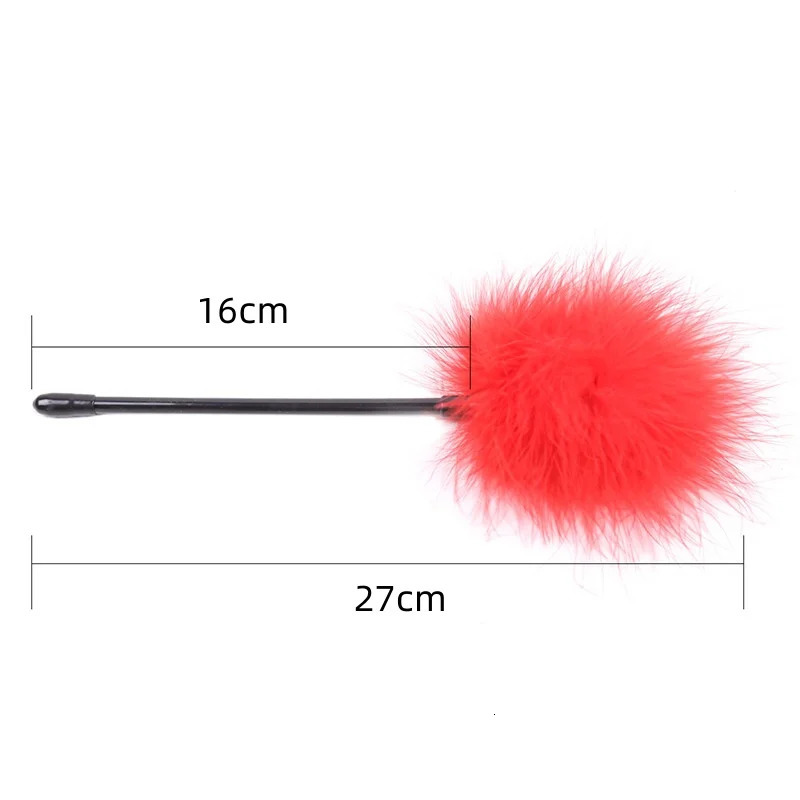 BDSM Set Sexy Leather Plush Erotic Handcuffs Flirt Feather Stick Bondage Kit Exotic Accessories Adult Games Sex Toys For Couples 250624