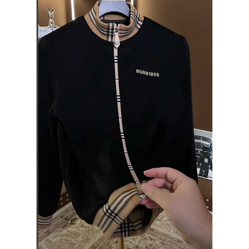 Men's Jackets Men's unhooded collar long-sleeved autumn/winter new design style zipper long-sleeved coat for casual wear S250624
