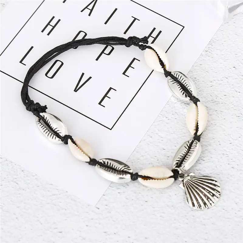 New Natural Shell Conch Rope Anklets For Women Foot Jewelry Summer Beach Barefoot Bracelet Ankle on Leg For Women U250624