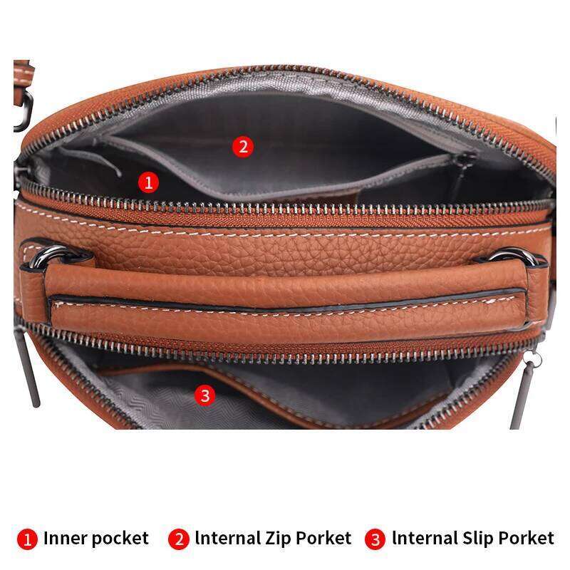 Classic Plaid Women's One Shoulder Crossbody Is A Mini Square Bag Made Of High-Quality Canvas And Cowhide