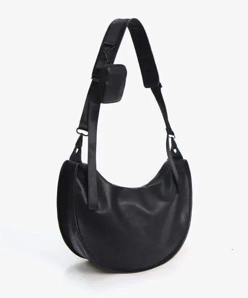 Vintage Crossbody Bags for Men Trend Trending Soft PU Leather Women Shoulder Ladies Handbags and Purses Black Bolsas 250624