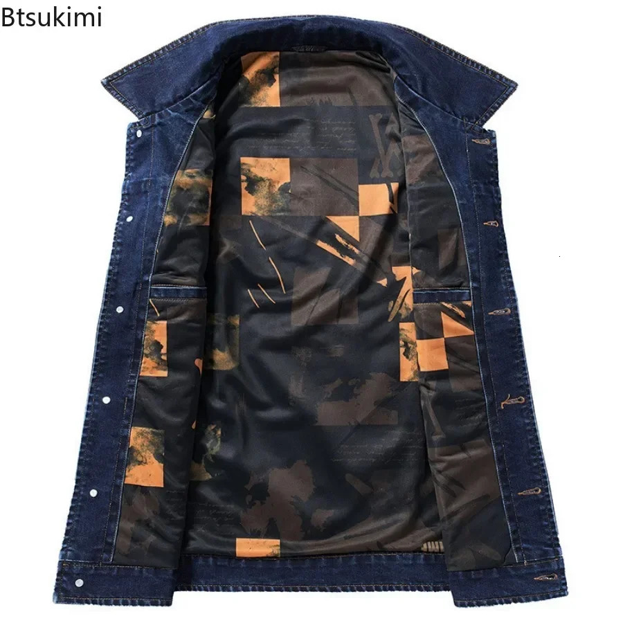 Mens Denim Vest Fashion Print Hip Hop Cowboy Waistcoat Multi-pocket Casual Motorcycle Style Sleeveless Jeans Jacket for Men 250617