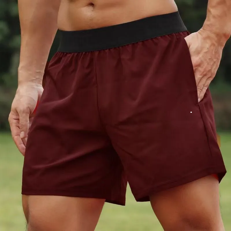 Men Yoga Sports Shorts Outdoor Fitness Quick Dry Shorts Solid Color Casual Running Quarter Pant