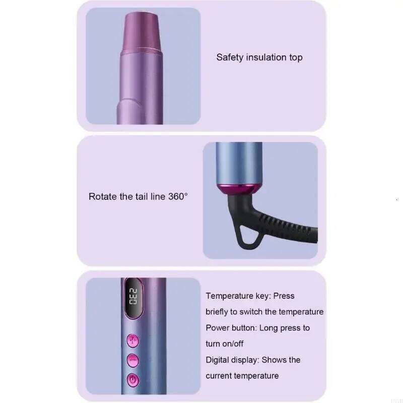 Anti Scalding 30mm Wand Professional LCD Display Hair Curler Ceramic Coated Plate Curling iron X7XA