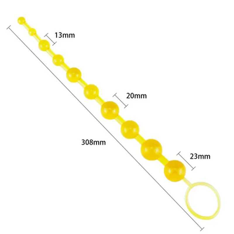 2022 New Jelly Anal Beads Orgasm Vagina Plug Play Pull Ring Ball Stimulator Butt W250624