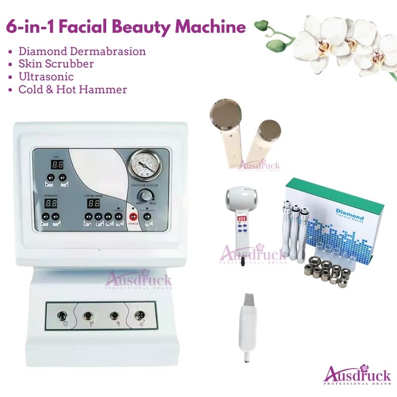 Professional Grade Facial Toning Device with Four Modes Dermabrasion Skin scrubber Ultra-Sonic Cleanse + Cold/Hot Therapy System for Smoother Complexi