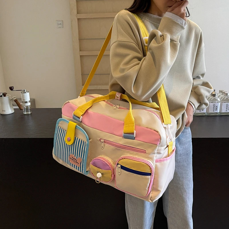 Yoga Swimming Fitness Bag Womens Short-Distance Business Trip Boarding Travel Bag Lightweight Luggage Storage Bag Travel Bag Travel Bag 250623