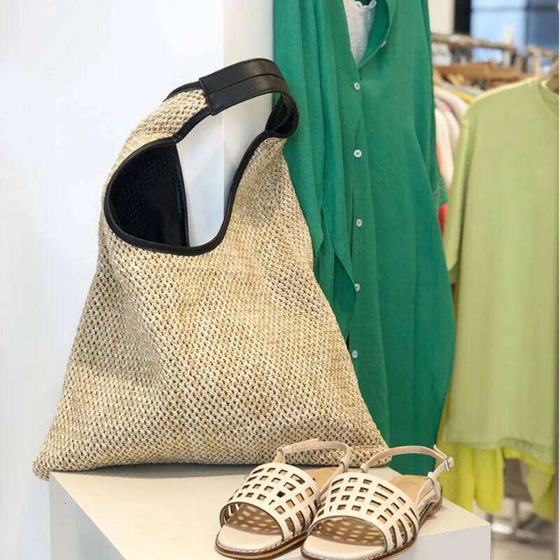 bags Fashion Rattan Women Shoulder Bags Wicker Woven Straw Bag Designer Handbags Large Capacity Tote Casaul Female Summer Beach Purse