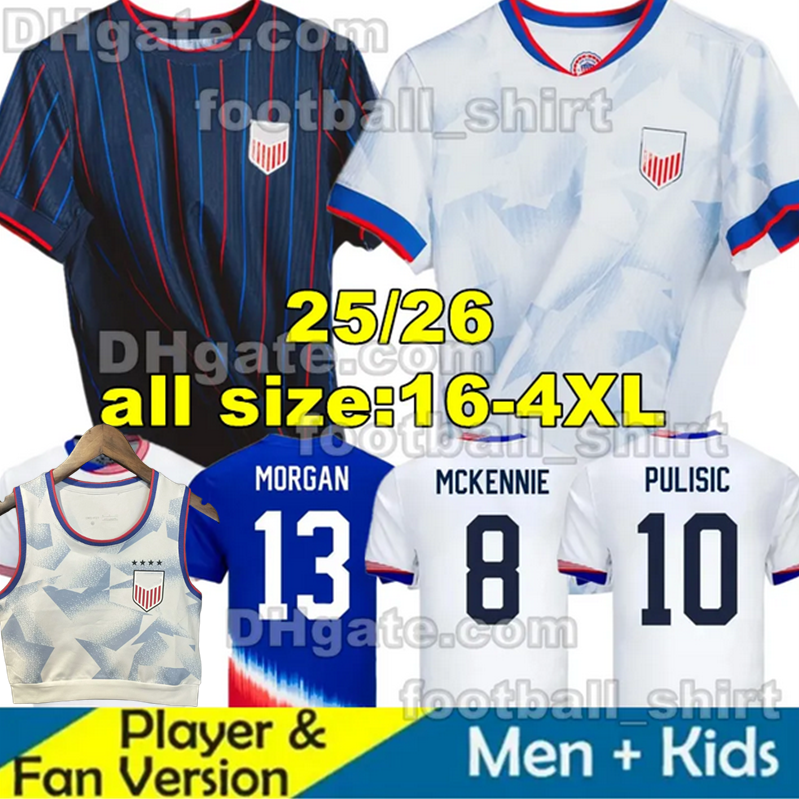 25 26 Rose Lavelle PULISIC Soccer jerseys USWNT Megan Rapinoe Trinity Rodman Alex Morgan Team 2024 2025 2026 USAS vest Alex Morgan Lindsey Horan Sophia Smith Mallory