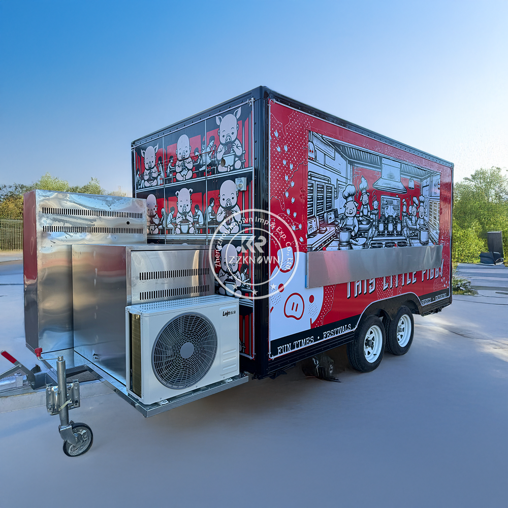 Customizable Ice Cream Hot Dog Vending Trailer with Fully Equipped Street Pizza Coffee Restaurant Concession Food Truck For Sale